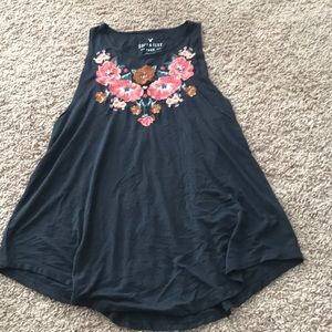 Flowy embroidered tank